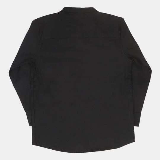 Boys Casual Shirt - BLACK