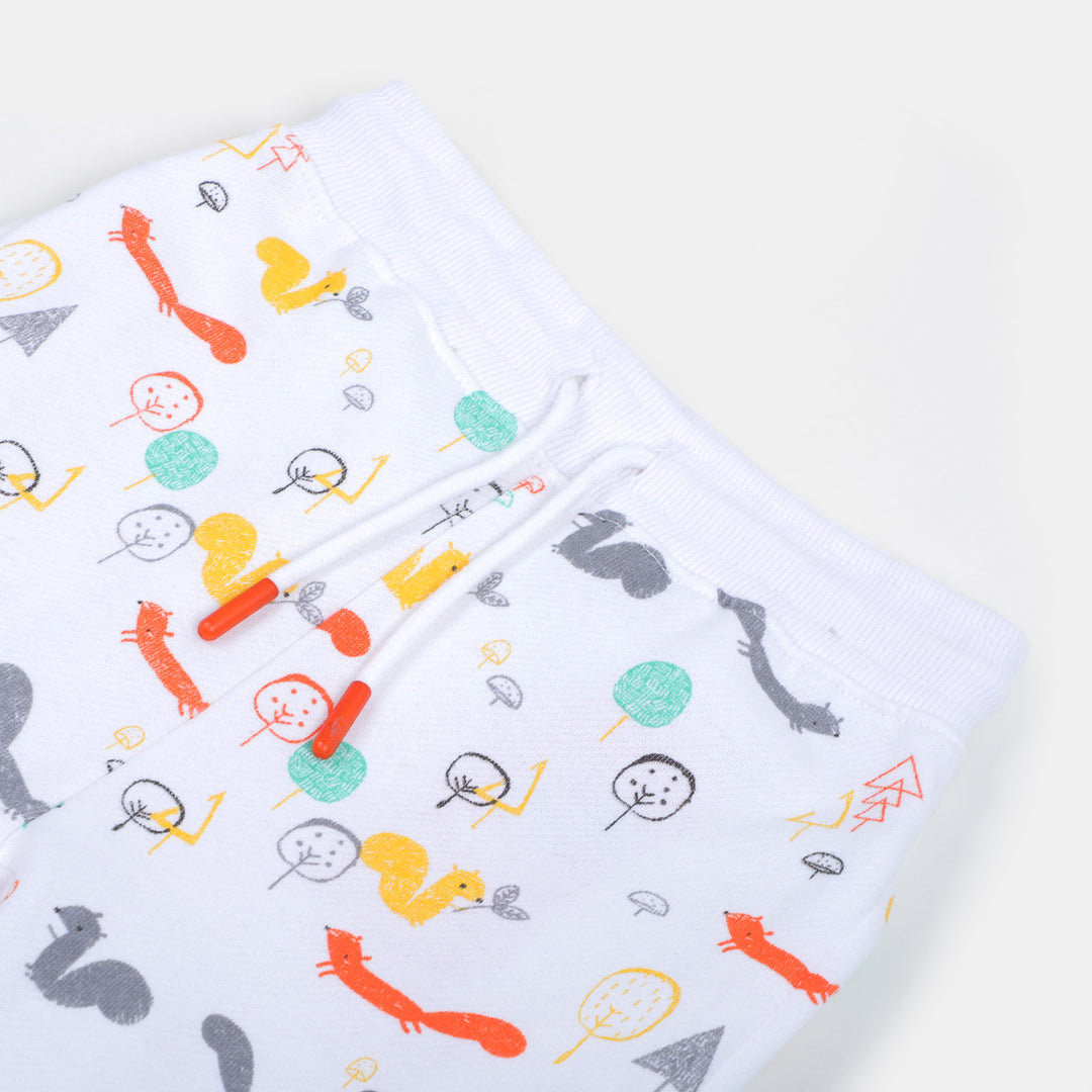 Boys Pyjama Squirrel - White