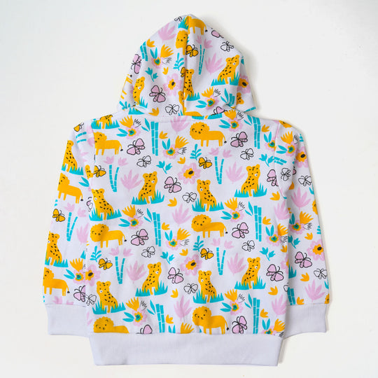 Girls Jacket Lion - White