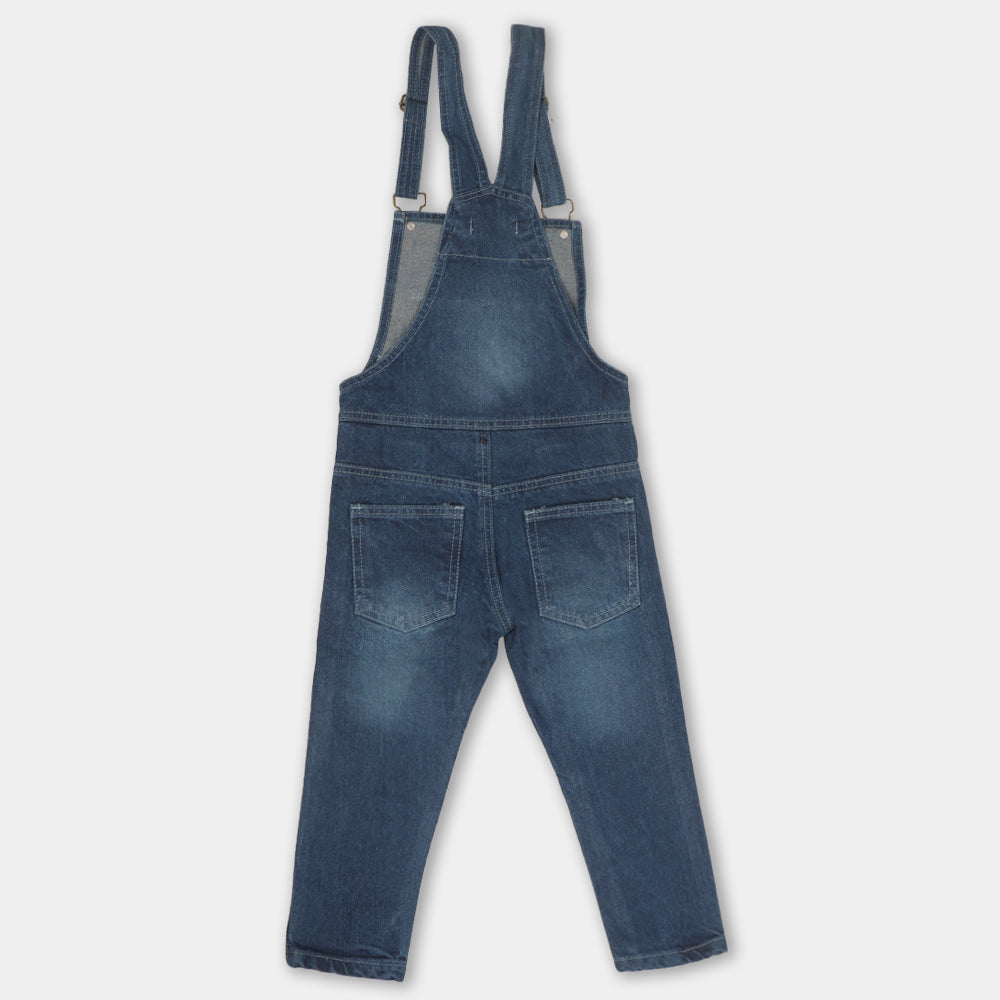 Boys Denim Over All What's up - LIGHT BLUE