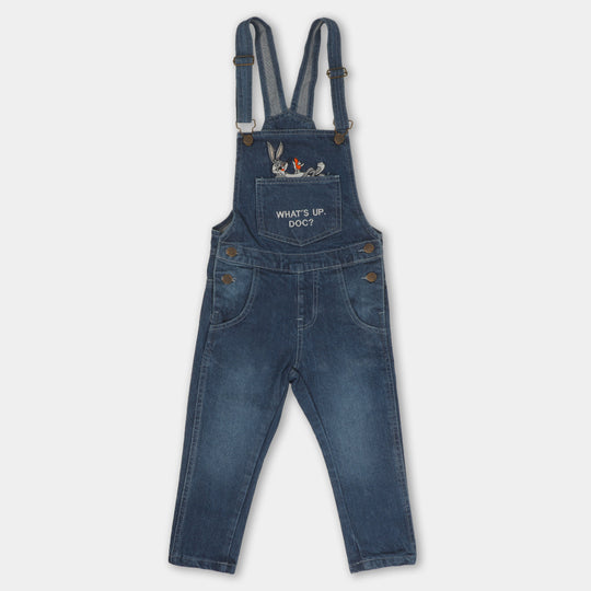 Boys Denim Over All What's up - LIGHT BLUE