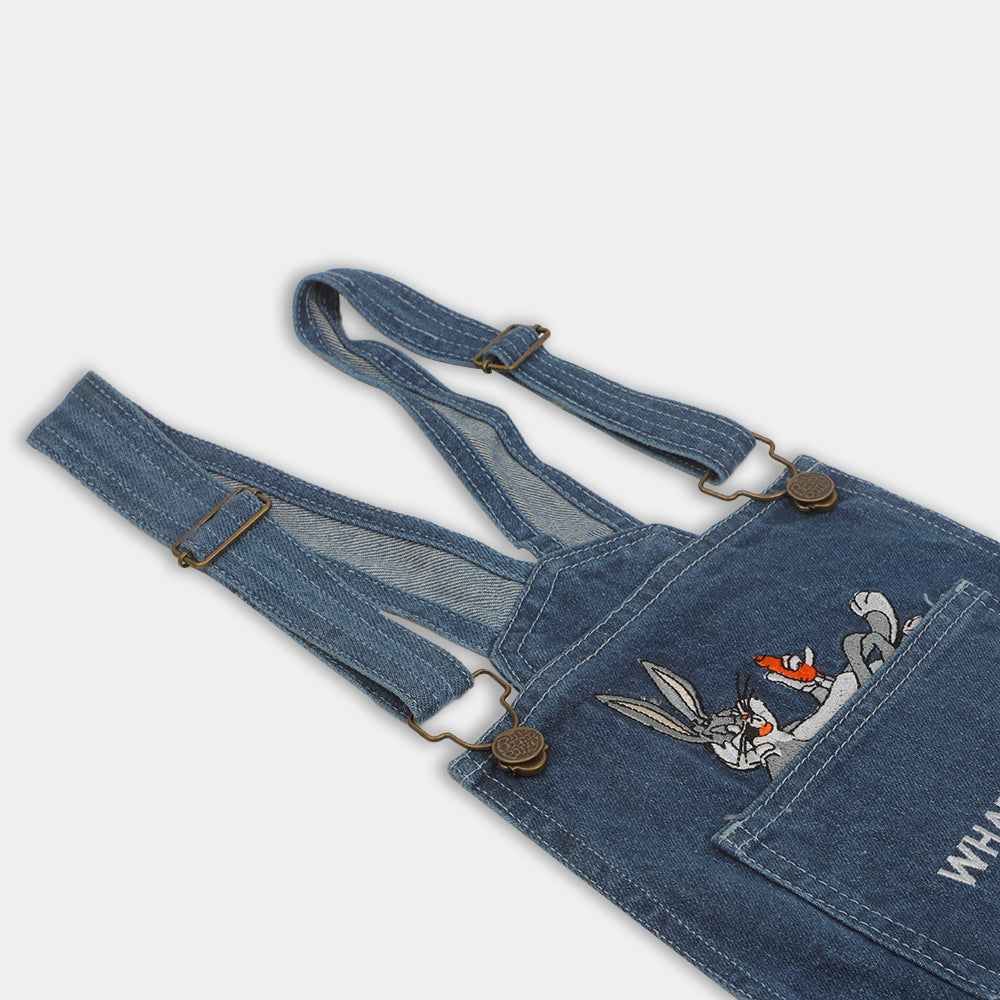 Boys Denim Over All What's up - LIGHT BLUE