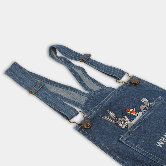Boys Denim Over All What's up - LIGHT BLUE