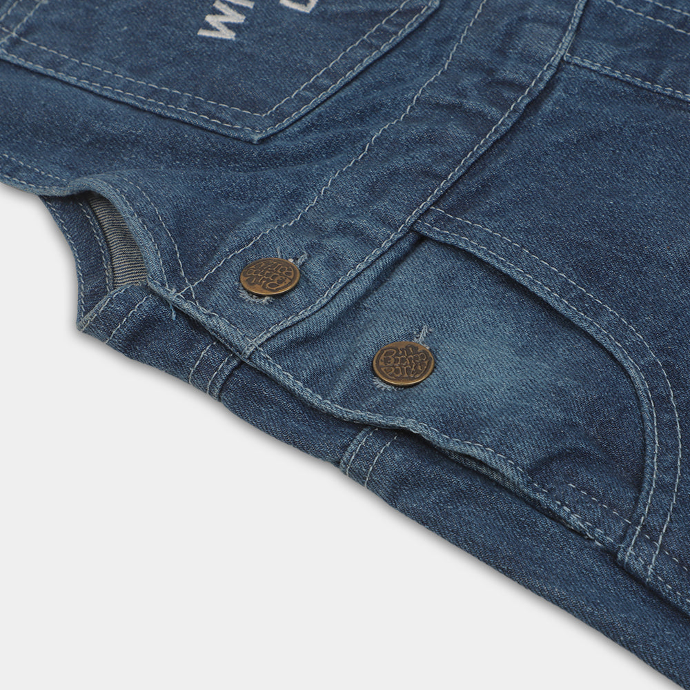 Boys Denim Over All What's up - LIGHT BLUE