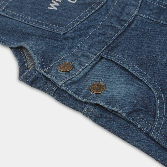 Boys Denim Over All What's up - LIGHT BLUE