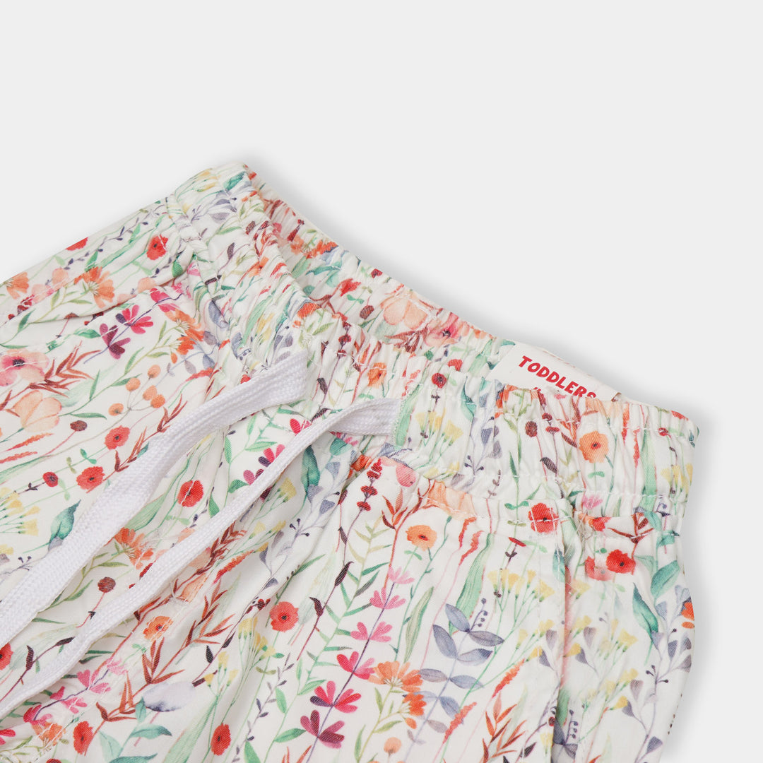 Girls Jegging Cotton Leaves - Printed