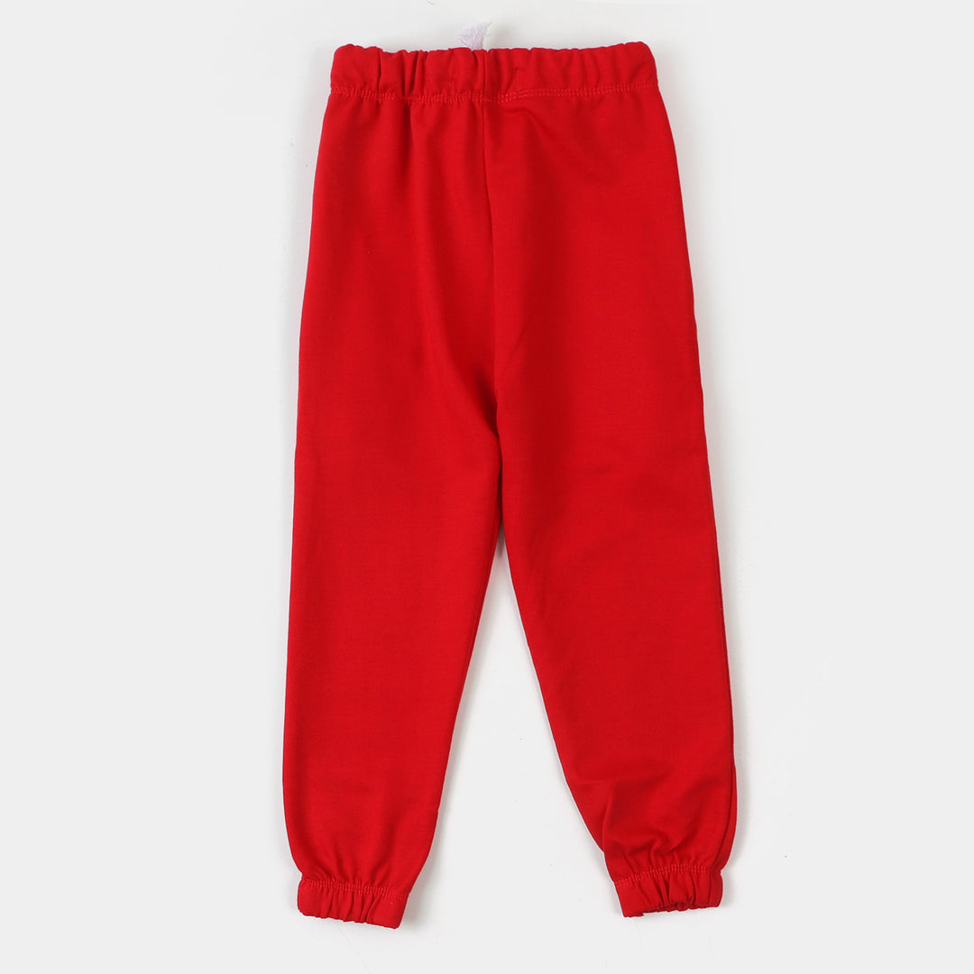 Boys 2 Pcs Suit Characters -White/Red