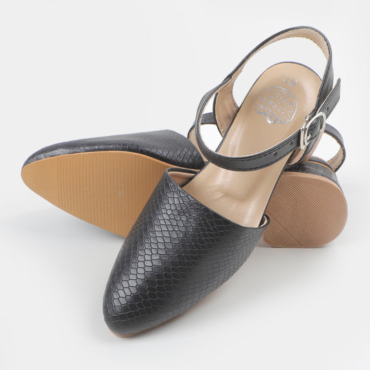 Girls Pump Heel 456-6-Black