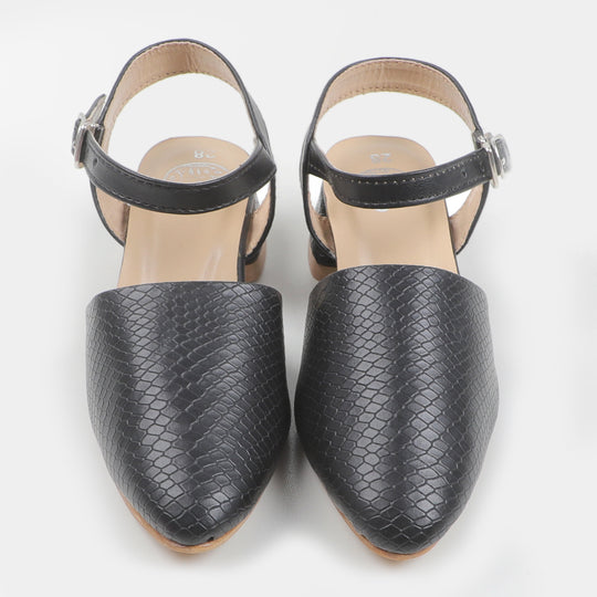 Girls Pump Heel 456-6-Black