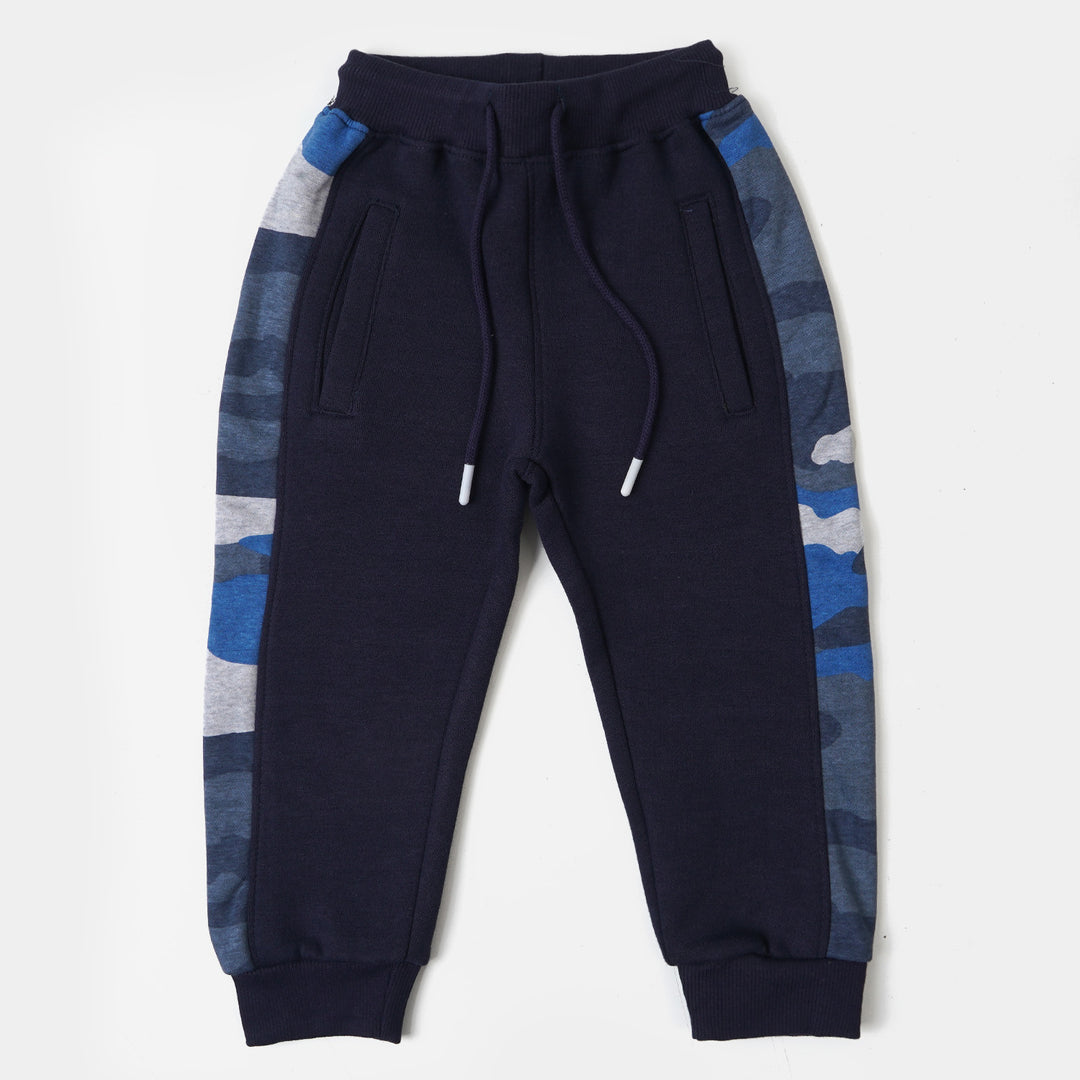 Boys 2 PCs Suit Navy Camouflage - Navy Blue
