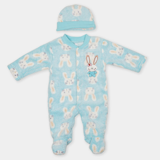 Super Cool Unisex Infant Romper With Cap - Rabbit