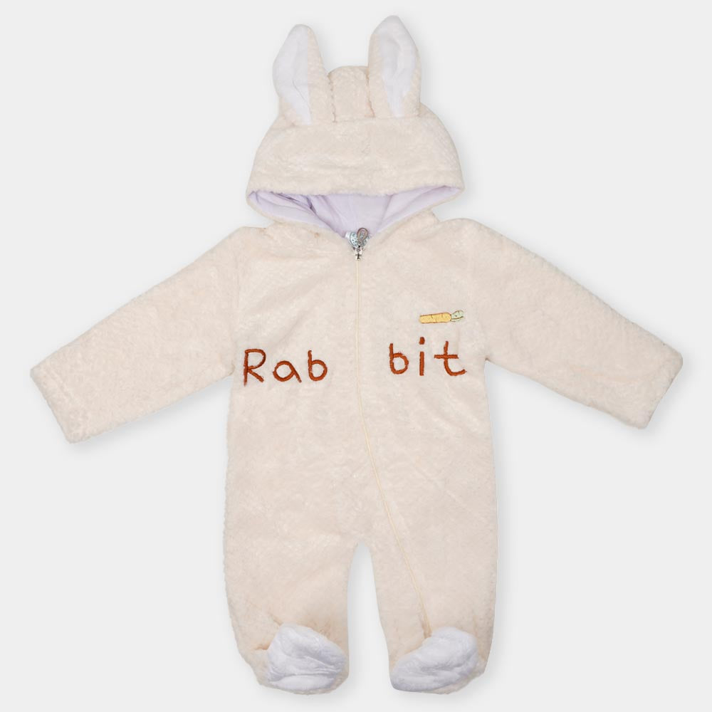 Super Cool Unisex Infant Hooded Romper - Rabbit