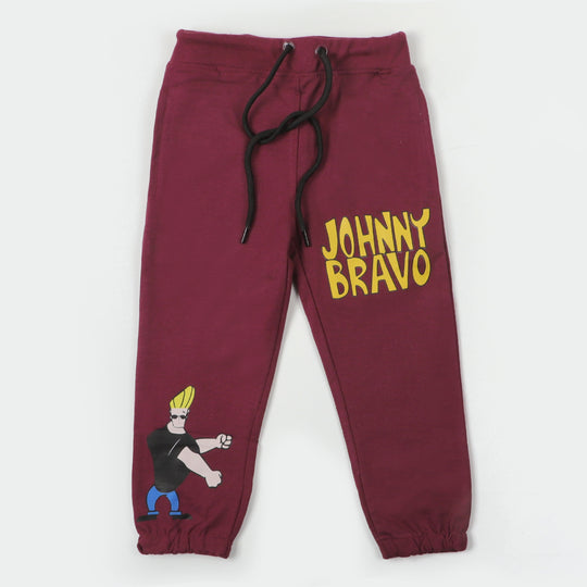 Boys Terry And Fleece Pyjama Character - Burgundy