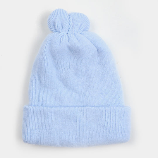 Unisex Baby Winter 3M+ Cap - SKY BLUE