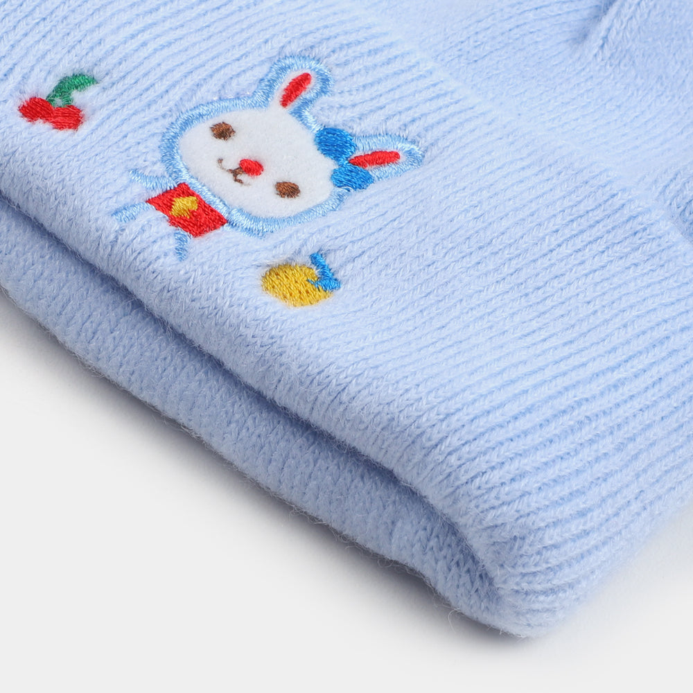 Unisex Baby Winter 3M+ Cap - SKY BLUE