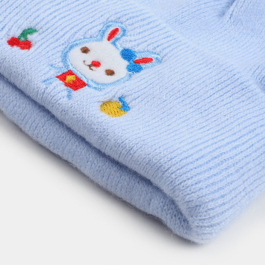 Unisex Baby Winter 3M+ Cap - SKY BLUE