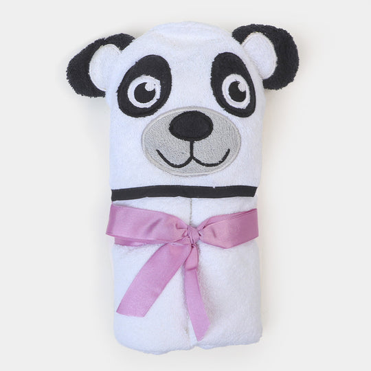 Baby Bath Towel - White Panda