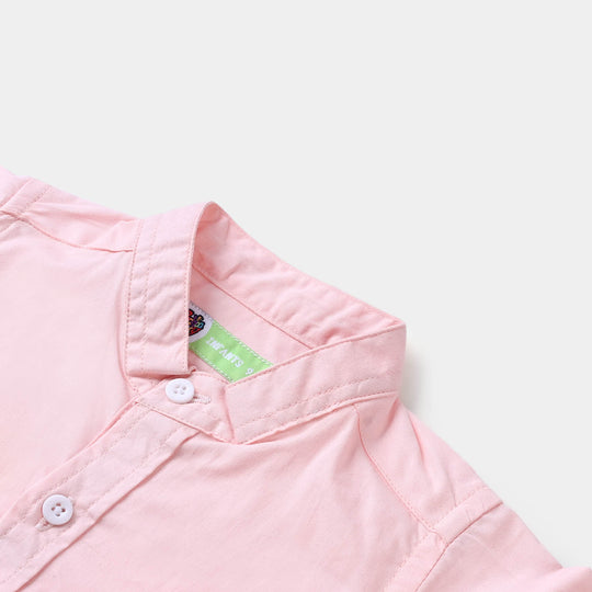 Infant Boys Cotton Casual Shirt Little Tiger - Peachy Pink