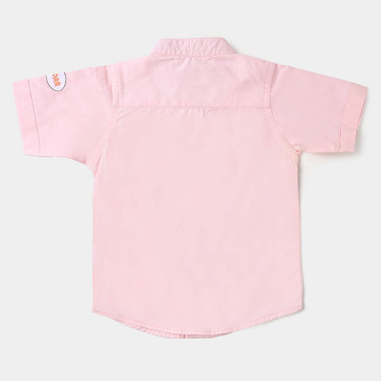 Infant Boys Cotton Casual Shirt Little Tiger - Peachy Pink